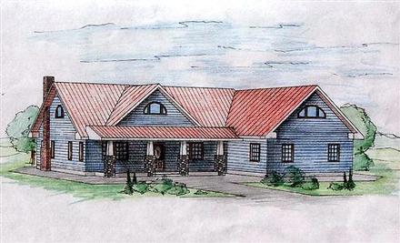 Traditional Elevation of Plan 87292