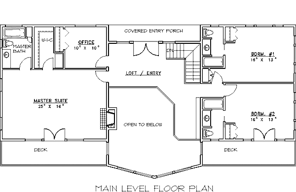 Contemporary Level One of Plan 87293