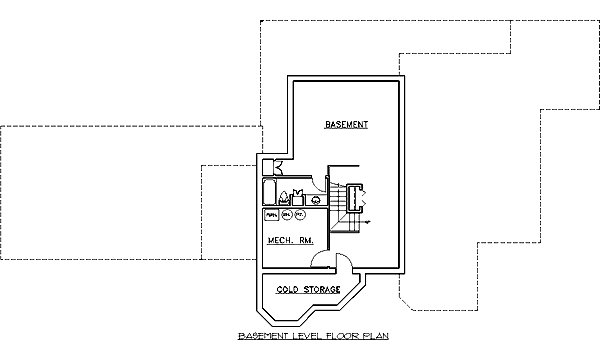 Traditional Lower Level of Plan 87294