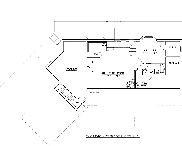 Traditional Lower Level of Plan 87295
