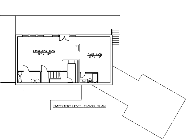 Victorian Lower Level of Plan 87297