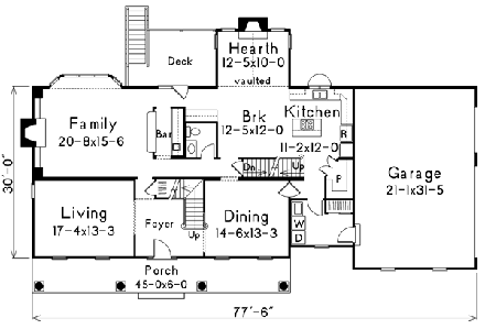 House Plan 87304 First Level Plan