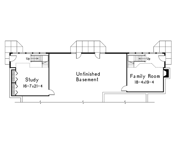 Traditional Lower Level of Plan 87310