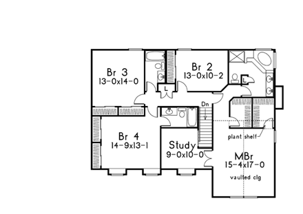 House Plan 87315 Second Level Plan