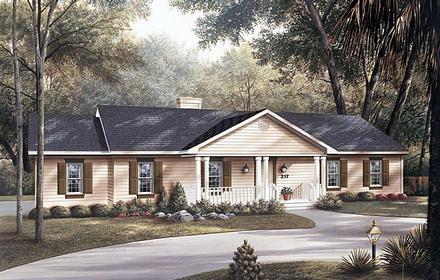 Ranch Elevation of Plan 87323