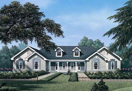 Ranch Elevation of Plan 87346