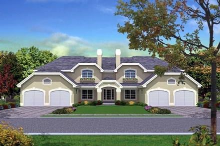 Multi-Family Plan 87349 Elevation