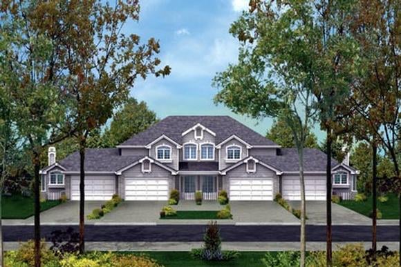 Multi-Family Plan 87350 Elevation