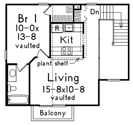 Garage Plan 87354 - 2 Car Garage Apartment Second Level Plan