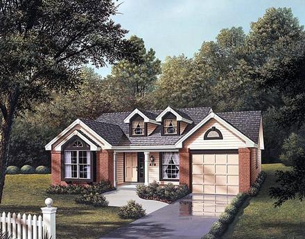 Cape Cod Elevation of Plan 87357