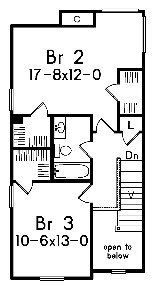 Farmhouse Level Two of Plan 87368