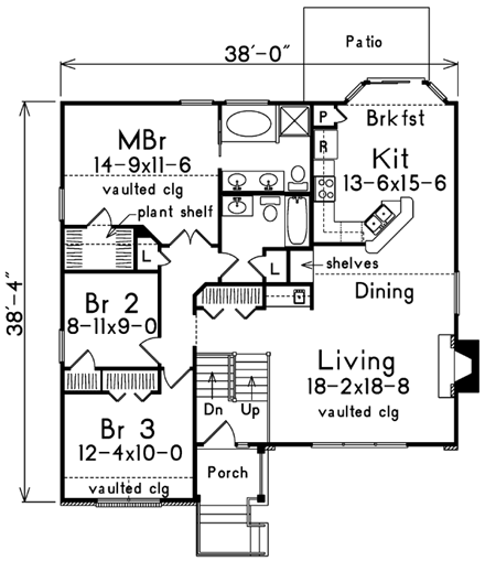 House Plan 87378 First Level Plan