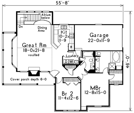 House Plan 87381 First Level Plan