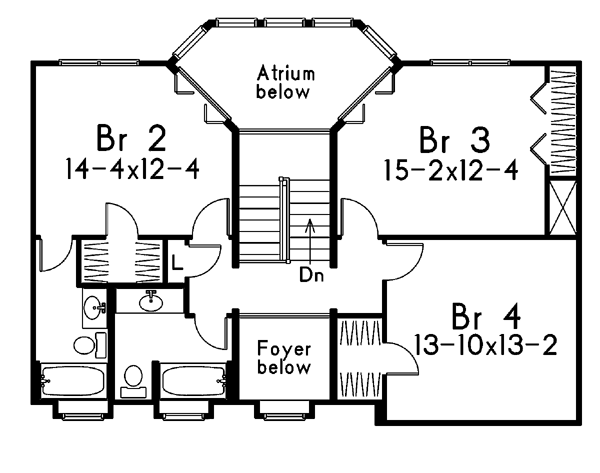 Farmhouse Level Two of Plan 87383