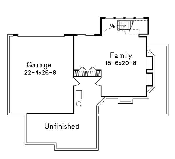 Country One-Story Lower Level of Plan 87384