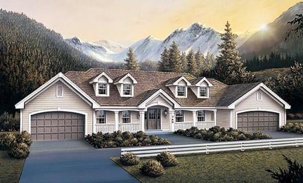 Multi-Family Plan 87385 Elevation