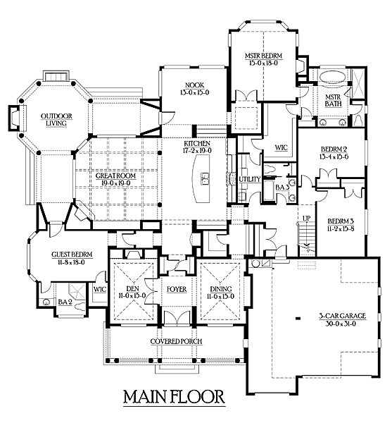 Cottage Country Level One of Plan 87401