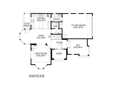 House Plan 87410 First Level Plan