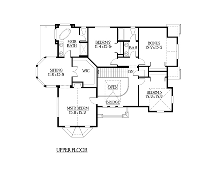 House Plan 87410 Second Level Plan