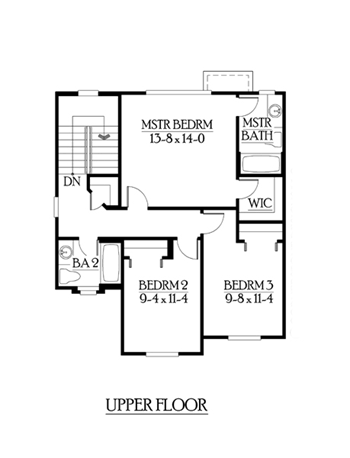 House Plan 87412 Second Level Plan