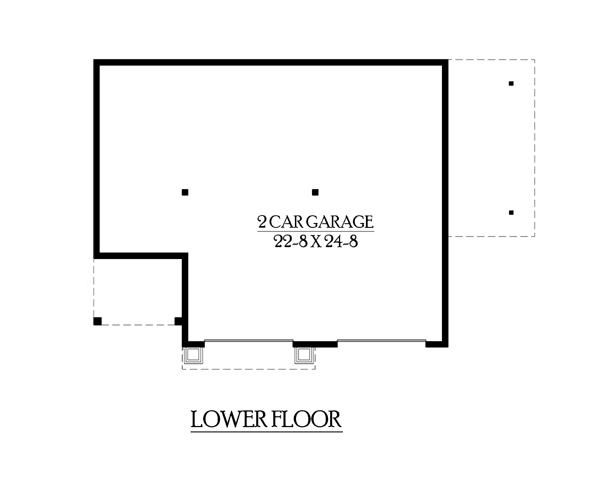 Traditional Lower Level of Plan 87413