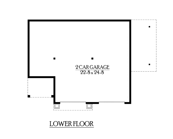 Traditional Lower Level of Plan 87414