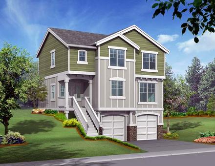 House Plan 87414 Elevation