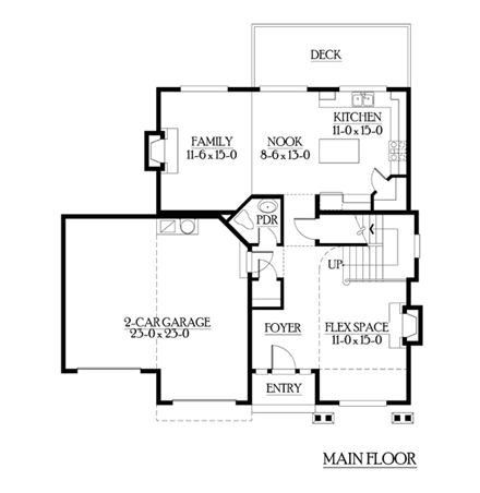 House Plan 87415 First Level Plan