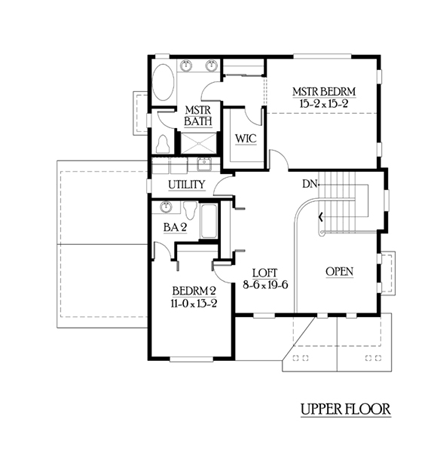 House Plan 87415 Second Level Plan