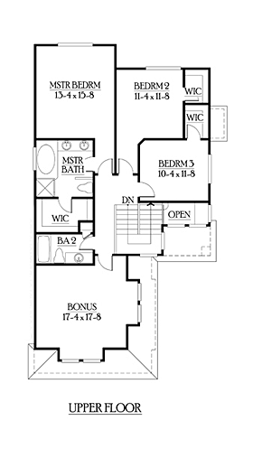 House Plan 87416 Second Level Plan