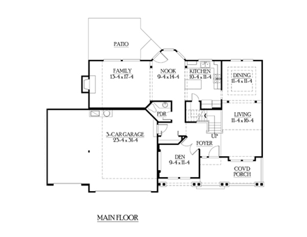 House Plan 87418 First Level Plan