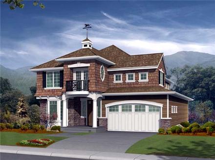 Craftsman Elevation of Plan 87428