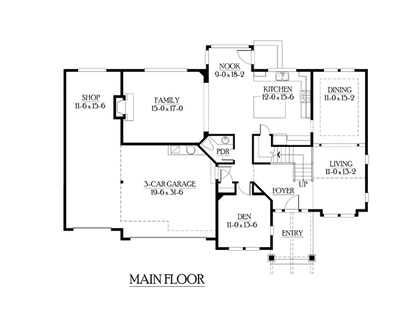 House Plan 87432 Level One
