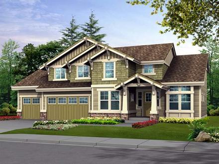 Craftsman Elevation of Plan 87432