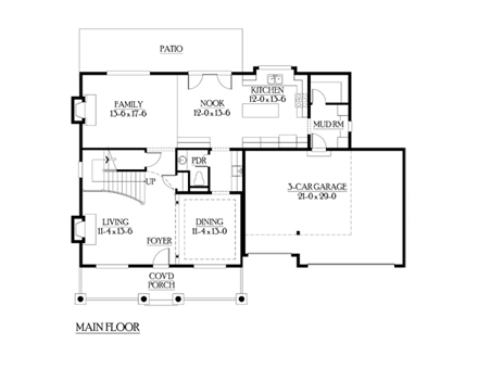 House Plan 87437 First Level Plan