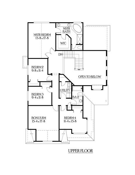 Farmhouse Level Two of Plan 87442