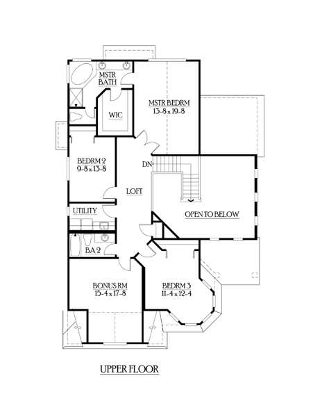 Farmhouse Level Two of Plan 87443