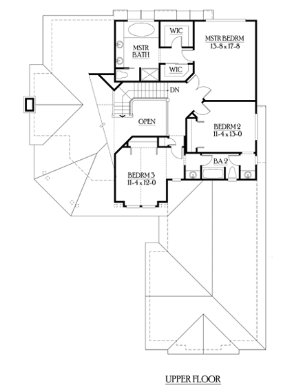 House Plan 87445 Second Level Plan