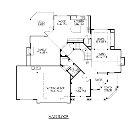 House Plan 87467 First Level Plan