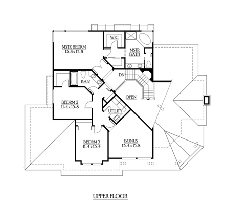 House Plan 87467 Second Level Plan