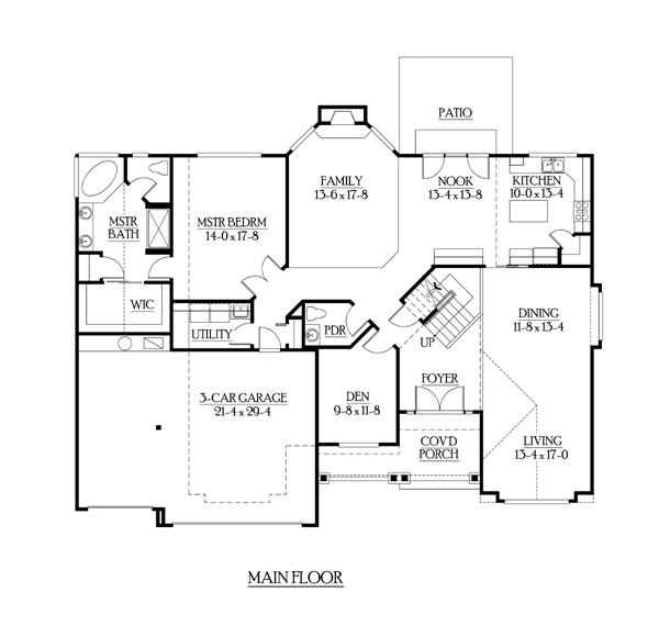 Country Craftsman Level One of Plan 87468