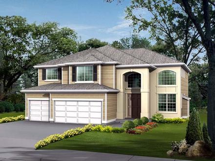 Craftsman Elevation of Plan 87469