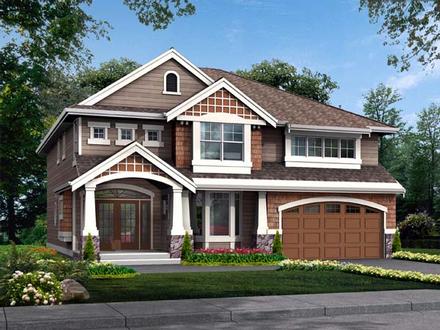 Craftsman Elevation of Plan 87472