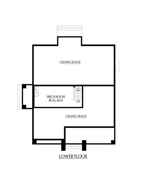 Country Craftsman Lower Level of Plan 87479