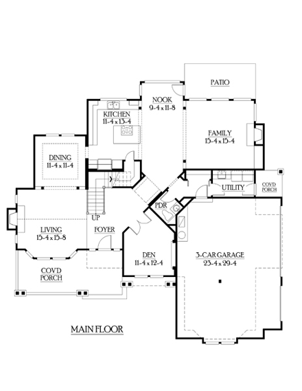 House Plan 87480 First Level Plan
