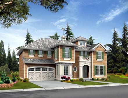Country Craftsman Elevation of Plan 87487
