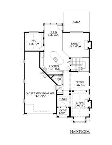 House Plan 87488 First Level Plan