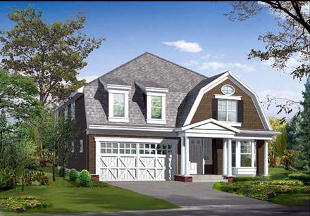 Colonial Elevation of Plan 87489