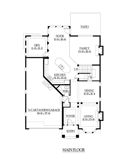 House Plan 87491 First Level Plan