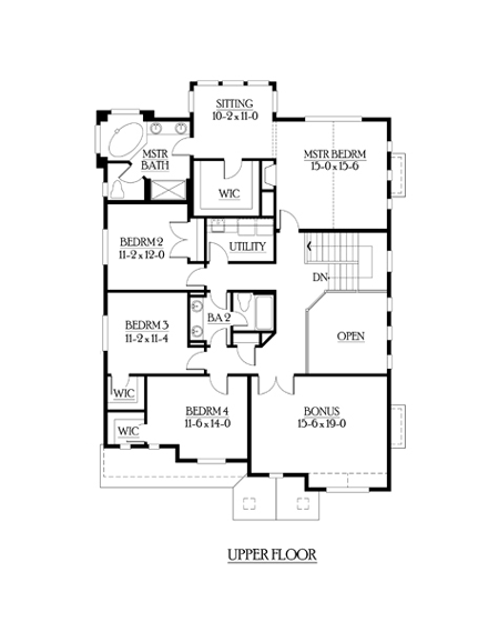 House Plan 87491 Second Level Plan